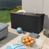 Kerti tároló ládák, vidaXL antracitszürke PP rattan kerti tárolóláda 120 x 56 x 63 cm