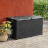 Kerti tároló ládák, vidaXL antracitszürke PP rattan kerti tárolóláda 120 x 56 x 63 cm