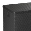 Kerti tároló ládák, vidaXL antracitszürke PP rattan kerti tárolóláda 120 x 56 x 63 cm