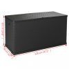Kerti tároló ládák, vidaXL antracitszürke PP rattan kerti tárolóláda 120 x 56 x 63 cm