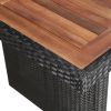 Kerti asztalok, vidaXL polyrattan és tömör akácfa kerti asztal 240 x 90 x 74 cm