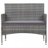 Kerti padok, vidaXL szürke polyrattan kerti pad 105 cm