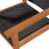 Kerti bútor szett, vidaXL 9 részes fekete és barna kültéri polyrattan étkezőgarnitúra