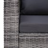 Kerti székek, vidaXL szürke polyrattan kerti szék hát- és ülőpárnával