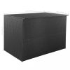 Kerti tárolódobozok, vidaXL fekete polyrattan kerti tárolóláda 150 x 100 x 100 cm