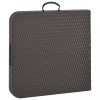Kerti asztalok, vidaXL barna rattan hatású HDPE összecsukható kerti asztal 120x60x74cm