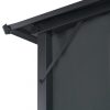 Kerti pavilon és előtető, vidaXL fekete alumínium pavilon függönnyel 4 x 3 x 2,6 m
