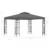 Kerti pavilon és előtető, vidaXL antracitszürke pavilon 300 x 400 cm