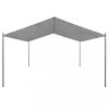 Kerti pavilon és előtető, vidaXL antracitszürke acél kerti pavilon 400 x 400 x 260 cm