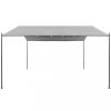 Kerti pavilon és előtető, vidaXL antracitszürke acél kerti pavilon 400 x 400 x 260 cm