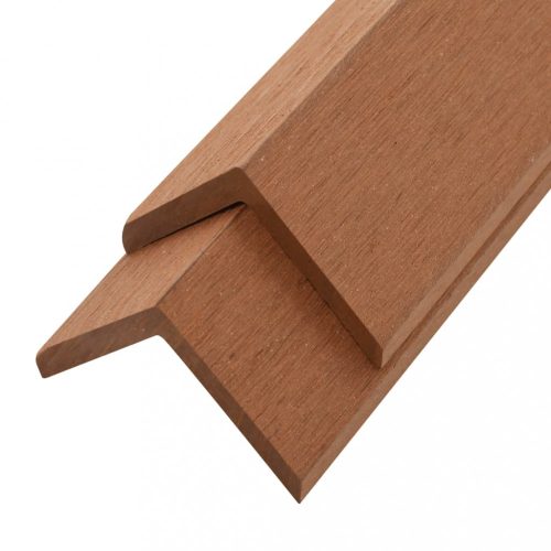 Padlóburkolatok és szőnyegek, vidaXL 5 db világosbarna WPC teraszburkoló sarokprofil 170 cm