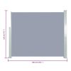 Kültéri napernyők és árnyékolók, vidaXL szürke behúzható oldalsó napellenző 120 x 300 cm