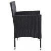 Kerti padok, vidaXL fekete polyrattan kerti pad 103 cm