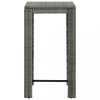 Kerti asztalok, vidaXL szürke polyrattan kerti bárasztal 60,5 x 60,5 x 110,5 cm