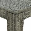 Kerti asztalok, vidaXL szürke polyrattan kerti bárasztal 60,5 x 60,5 x 110,5 cm