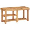 Cipőpolcok és -állványok, vidaXL tömör akácfa cipőtartó 90 x 32 x 46 cm