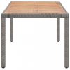 Kerti asztalok, vidaXL szürke polyrattan és tömör akácfa kerti asztal 190 x 90 x 75 cm