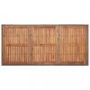 Kerti asztalok, vidaXL szürke polyrattan és tömör akácfa kerti asztal 190 x 90 x 75 cm
