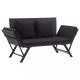 Kerti padok, vidaXL fekete polyrattan kerti pad párnákkal 176 cm