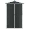 Fészerek, vidaXL antracitszürke horganyzott acél kerti fészer 116x45x175 cm