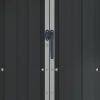 Fészerek, vidaXL antracitszürke horganyzott acél kerti fészer 116x45x175 cm
