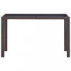 Kerti asztalok, vidaXL barna polyrattan kerti asztal 123 x 60 x 74 cm