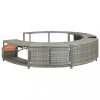 Medence- és fürdőtartozékok, vidaXL szürke polyrattan jakuzzi-keret