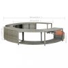 Medence- és fürdőtartozékok, vidaXL szürke polyrattan jakuzzi-keret