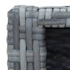 Medencelétrák, lépcsők rámpák, vidaXL szürke polyrattan spa fellépő 92 x 45 x 25 cm