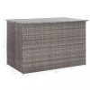 Kerti tárolódobozok, vidaXL szürke polyrattan kerti tárolóláda 150 x 100 x 100 cm