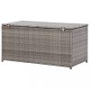 Kerti tárolódobozok, vidaXL szürke polyrattan kerti tárolóláda 100 x 50 x 50 cm