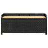 Kerti padok, vidaXL fekete polyrattan kerti tárolópad 120 cm