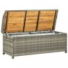 Kerti padok, vidaXL szürke polyrattan kerti tárolópad 120 cm