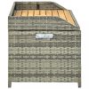 Kerti padok, vidaXL szürke polyrattan kerti tárolópad 120 cm