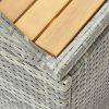Kerti padok, vidaXL szürke polyrattan kerti tárolópad 120 cm