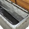 Kerti padok, vidaXL szürke polyrattan kerti tárolópad 120 cm