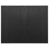Szeméttároló tartók, vidaXL fekete polyrattan kukatároló 2 db kerekes kukához 153x78x120 cm