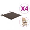 Székpárna és kanapé párnák, vidaXL 4 db tópszínű oxford szövet kerti székpárna 40x40x4
