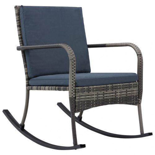 Kerti székek, vidaXL antracitszürke polyrattan kerti hintaszék