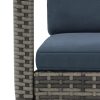 Kerti székek, vidaXL antracitszürke polyrattan kerti hintaszék