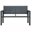 Kerti padok, vidaXL szürke fautánzatú HDPE kerti pad 120 cm
