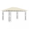 Kerti pavilon és előtető, vidaXL krémszínű pavilon szúnyoghálóval 4 x 3 x 2,73 m 180 g/m²
