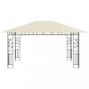 Kerti pavilon és előtető, vidaXL krémszínű pavilon szúnyoghálóval 4 x 3 x 2,73 m 180 g/m²