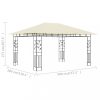 Kerti pavilon és előtető, vidaXL krémszínű pavilon szúnyoghálóval 4 x 3 x 2,73 m 180 g/m²
