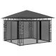 Kerti pavilon és előtető, vidaXL antracitszürke pavilon szúnyoghálóval 3 x 3 x 2,73 m 180