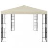 Kerti pavilon és előtető, vidaXL krémszínű pavilon 3 x 4 m