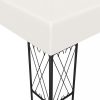 Kerti pavilon és előtető, vidaXL krémszínű pavilon 3 x 3 m