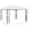 Kerti pavilon és előtető, vidaXL krémszínű pavilon 3 x 3 m
