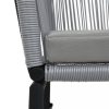 Kerti székek, vidaXL 2 db antracitszürke PE rattan kerti szék