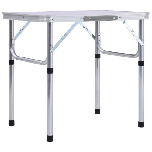 Kemping bútorok, vidaXL összecsukható fehér alumínium kempingasztal 60 x 45 cm